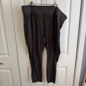 24/7 Maurices gray lace accent joggers size 3